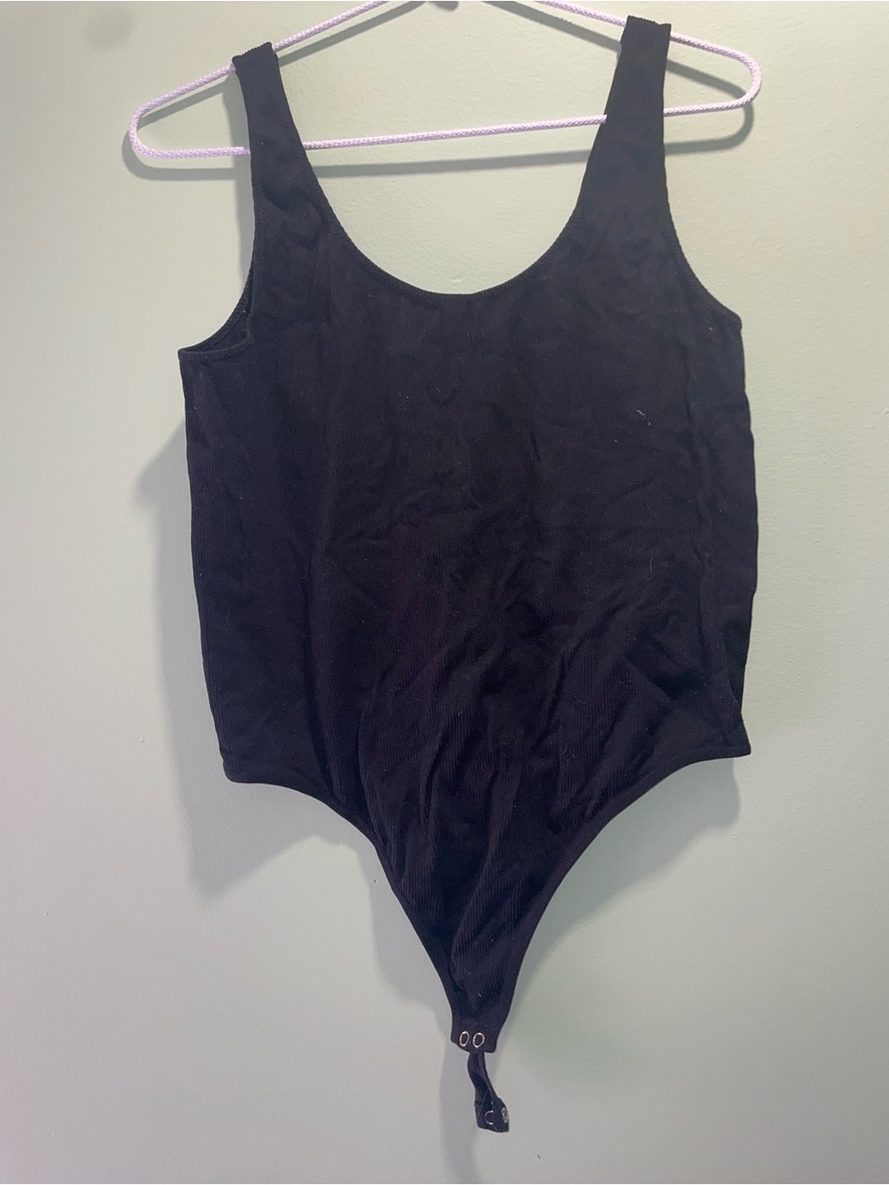 Forever 21 Black Tank-Style One-Piece Bodysuit